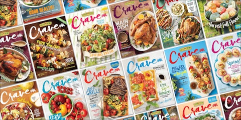 A series of covers of Fresh Thyme Market's Crave magazine.