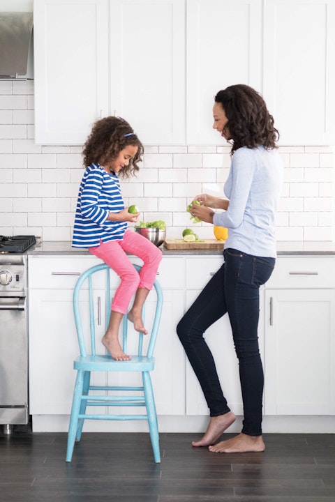 A spread of a story of family relationships from Life:Beautiful magazine, featuring a mother and daughter working together in the kitchen.